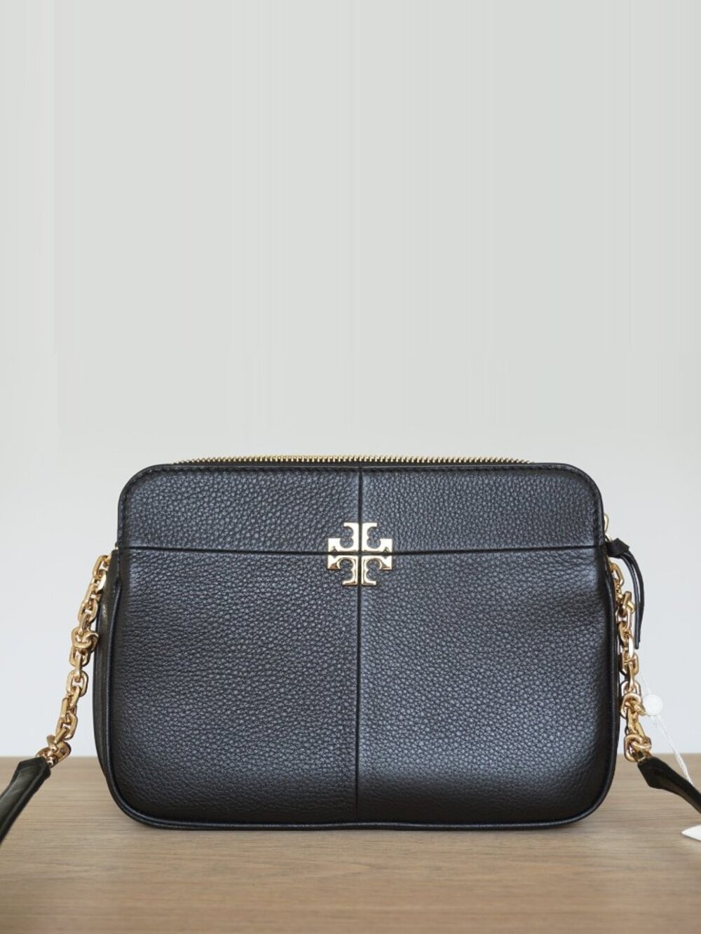 NWT Tory Burch Ivy Crossbody Bag Black Pebbled Leather Women's Shoulder Bag